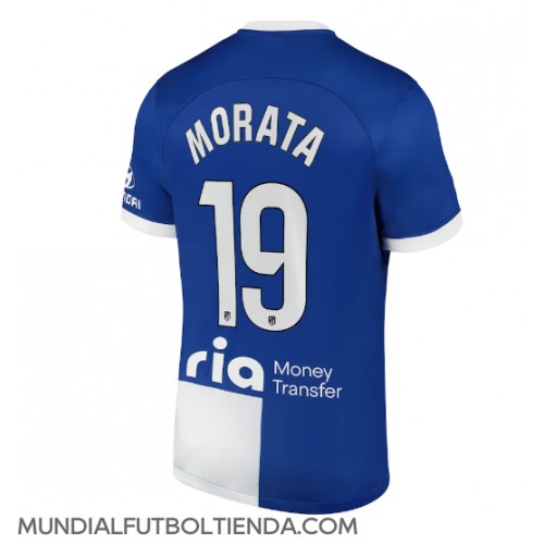 Camiseta Atletico Madrid Alvaro Morata #19 Segunda Equipación Replica 2023-24 mangas cortas